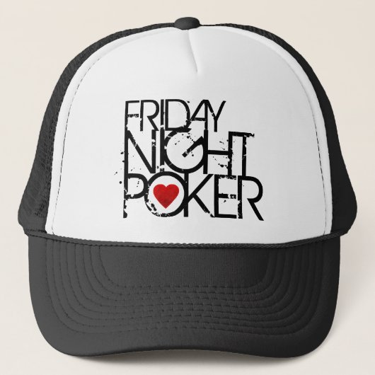 Vrijdag nachtpoker trucker pet (Voorkant)