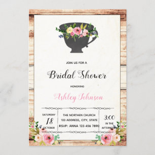 Vrijdag thee-uitnodiging kaart