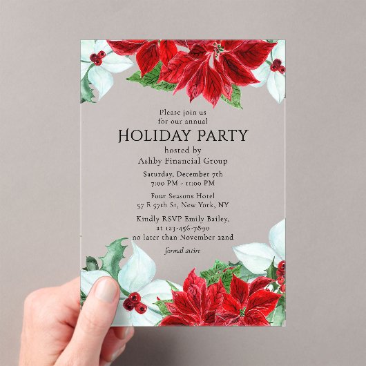 Vrijdag van feestdag Moderne Kerst van het Bedrijf Acryl Uitnodigingen (Insitu (Draagbaar))