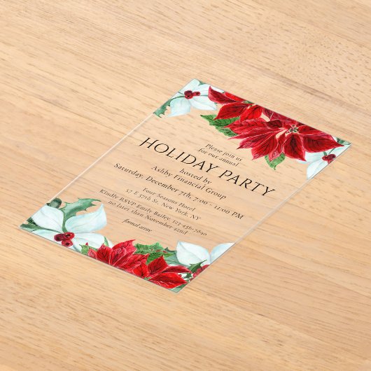 Vrijdag van feestdag Moderne Kerst van het Bedrijf Acryl Uitnodigingen (Laagn)