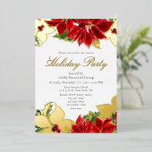 Vrijdag van feestdag Moderne Kerst van het Bedrijf Folie Uitnodiging (Staand Voorkant)