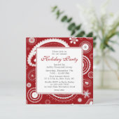 Vrijdag van feestdag Moderne Rode Kerst Kaart (Staand voorkant)