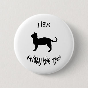 Vrijdag van liefde De 13de Ronde Button 5,7 Cm