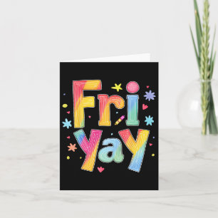Vrijdag Vrolijke Vrijdag Grappig Weekend Leraar Te Kaart