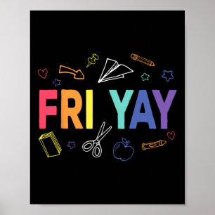 Vrijdag Vrolijke Vrijdag Grappig Weekend Leraar Te Poster