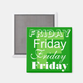 Vrijdag Werkdag van de week Magnet Magneet (Voorkant / Achterkant)