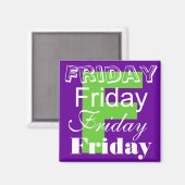 Vrijdag Werkdag van de week Magnet Magneet (Voorkant / Achterkant)