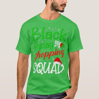 Vrijdag winkelplein voor kerstmis, zwart winkelwag t-shirt