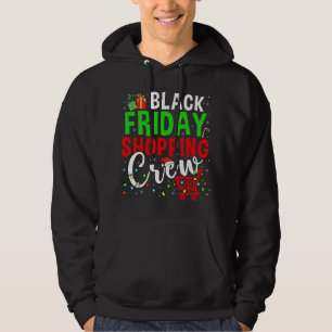 Vrijdag winkelwagentjes met kerstlampjes zwarte sh hoodie