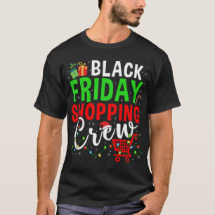 Vrijdag winkelwagentjes met kerstlampjes zwarte sh t-shirt