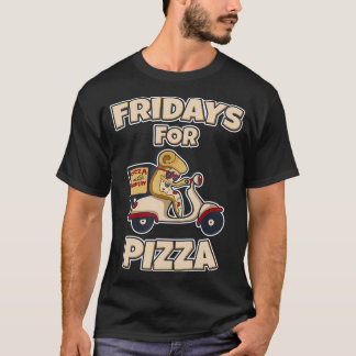 Vrijdagen Voor Pizza Levering Scooter Italiaanse F T-shirt