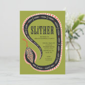 Vrijdaguitnodiging van het Kind Slither Snake Kaart (Staand voorkant)