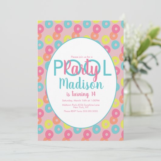 Vrijdaguitnodiging voor poolfeestdagen kaart (Staand voorkant)