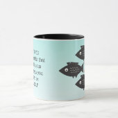 Vrijdenkende Vis Motivatie Gezegde Mok (Midden)