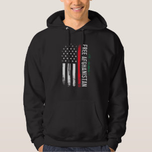 Vrije Afghanistan Amerikaanse vlag Afghaanse steun Hoodie