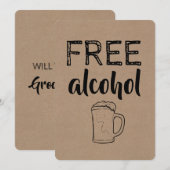 vrije alcohol | BRUIDEGOM | Best man grappig voors Kaart (Voorkant / Achterkant)