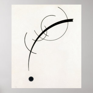 Vrije curve naar het punt -Vasily Kandinsky Poster
