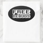 VRIJE DEBUGS OVALE STICKER (Tas)