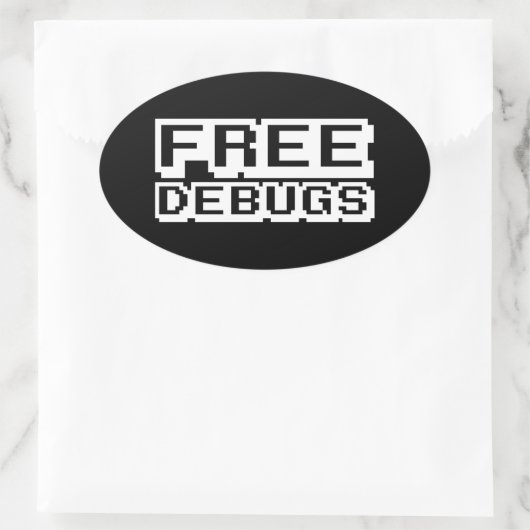 VRIJE DEBUGS OVALE STICKER (Tas)