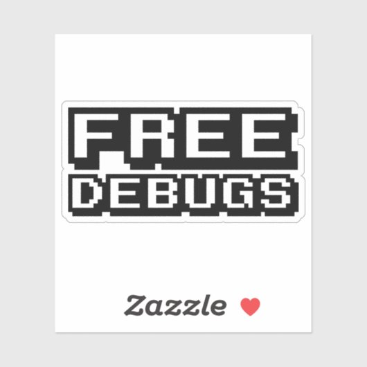 VRIJE DEBUGS STICKER (Vel)