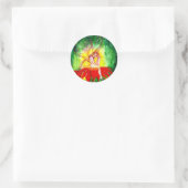 VRIJE DREAMING OP DE STROOM RONDE STICKER (Tas)