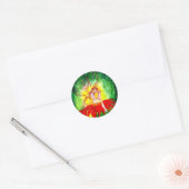 VRIJE DREAMING OP DE STROOM RONDE STICKER (Envelop)