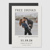 Vrije Drinken sparen de Magnet van de Datum (Voorkant / Achterkant)