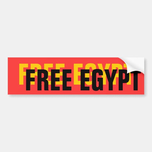 VRIJE EGYPTE BUMPERSTICKER (Voorkant)