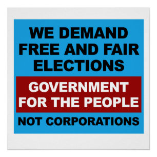 Vrije en eerlijke verkiezingen perfect poster