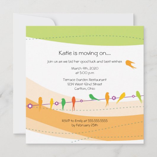 Vrije feestelijke uitnodiging (Voorkant)