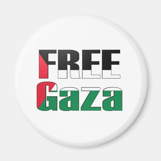 Vrije Gaza Magneet (Voorkant)