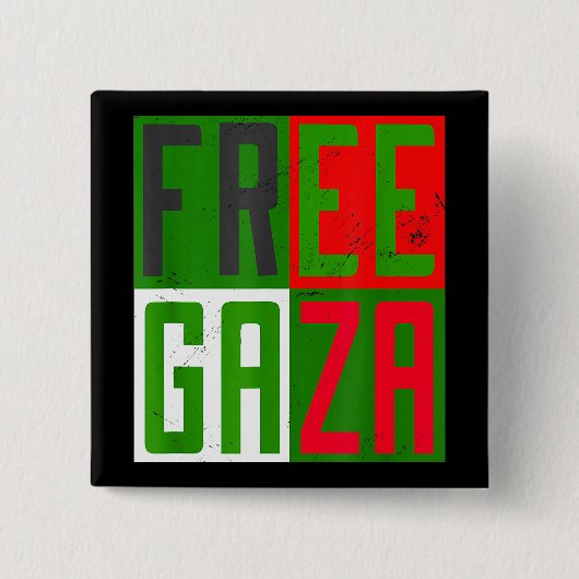 Vrije Gaza Palestina Genocide Vrijheid Vierkante Button 5,1 Cm (Voorkant)