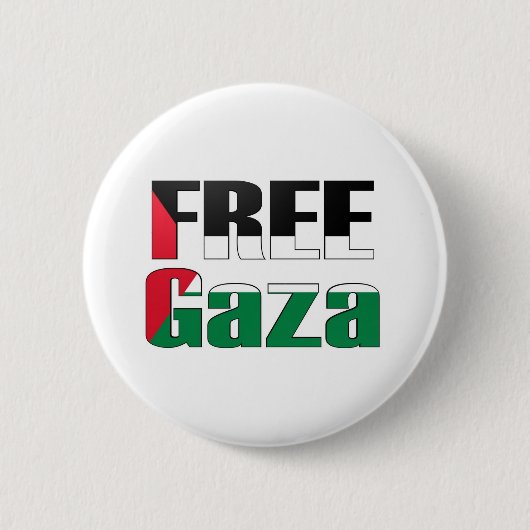 Vrije Gaza Ronde Button 5,7 Cm (Voorkant)