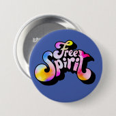 Vrije geest ronde button 7,6 cm (Voorkant /achterkant)