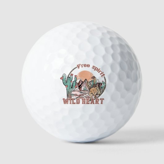 Vrije geest, wild hart golfballen (Voorkant)