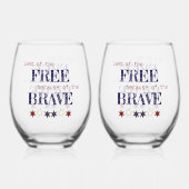 Vrije grond door de Brave Wijnglas Zonder Voet (Achterkant)