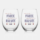 Vrije grond door de Brave Wijnglas Zonder Voet (Voorkant)