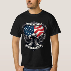 Vrije grond vanwege het Brave Patriotticum T-shirt