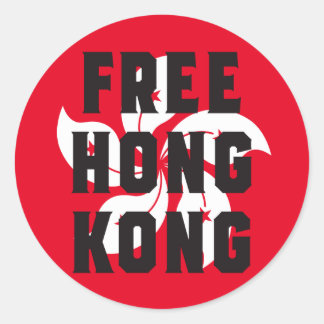 Vrije Hongkong Ronde Sticker
