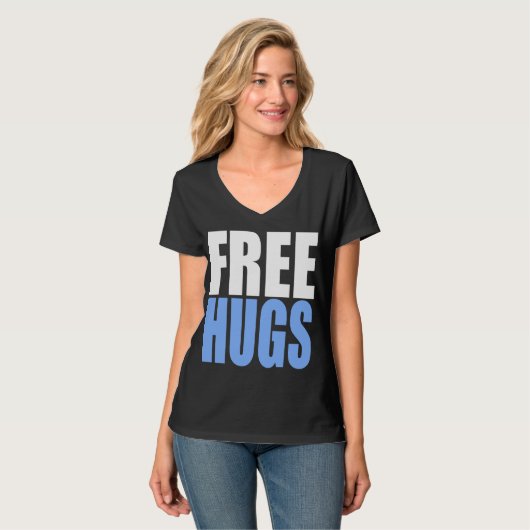 VRIJE HUGS T-SHIRT (Voorkant volledig)