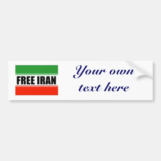 VRIJE IRAN BUMPERSTICKER (Voorkant)