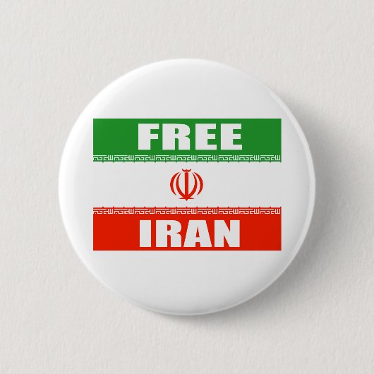 VRIJE IRAN-vlag Ronde Button 5,7 Cm (Voorkant)