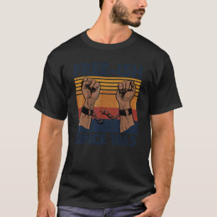 Vrije Ish sinds 1865 19 juni 2019, zwarte geschied T-shirt