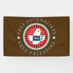 Vrije Journalisten in Palestina Spandoek