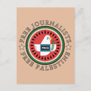 Vrije Journalisten Vrij Palestina Briefkaart