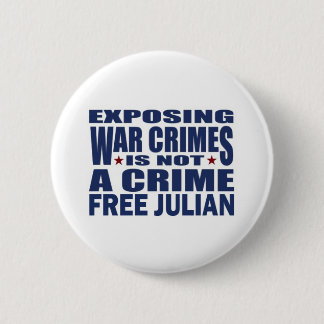 Vrije Julian Assange - WikiLeaks Ronde Button 5,7 Cm