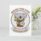 Vrije knuffelclub feestdagenkaart (Staand voorkant)