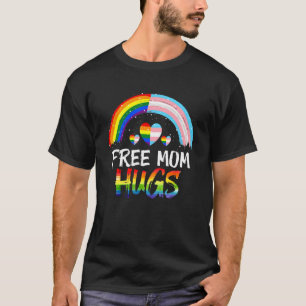 Vrije mam Hugs Proud Mam Lgbt Flag Gay Lesbian Pri T-shirt