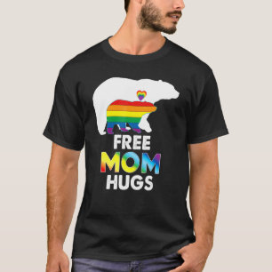 Vrije mam Hugs Rainbow Beer Lgbt Pride Gay Lesbian T-shirt