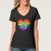 Vrije mama Hugs Lgbt Rainbow Heart Love Supportive T-shirt (Voorkant)